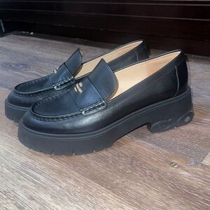 AUTHENTIC COACH PLATFORM LOAFERS SIZE 9